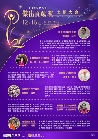 02-114年公務人員傑出貢獻獎表揚大會個人獎-海報